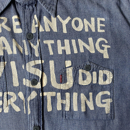 Evisu Script Denim Long Sleeve Shirt - L