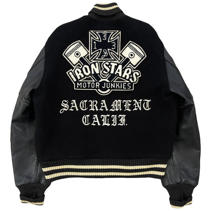 Style Eyes 'Iron Stars' Varsity Jacket - L