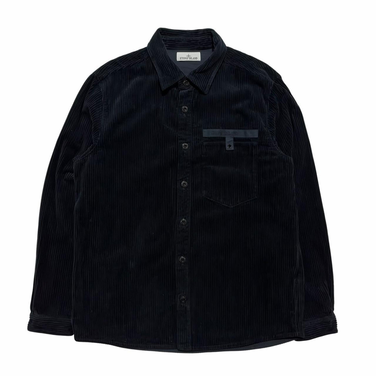 Stone Island Heavy Corduroy Shirt | XL, Black