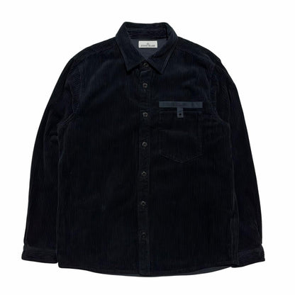 Stone Island Heavy Corduroy Shirt | XL, Black