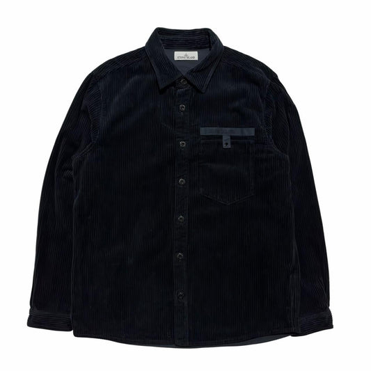 Stone Island Heavy Corduroy Shirt | XL, Black