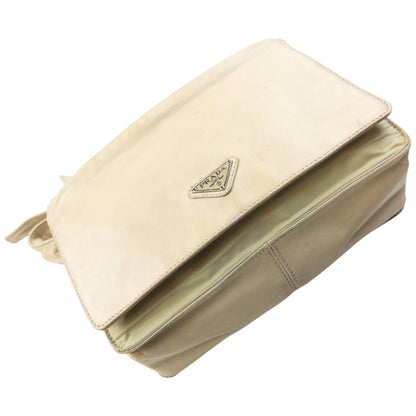 Vintage 2000s Prada Leather Crossbody Bag | O/S, Cream