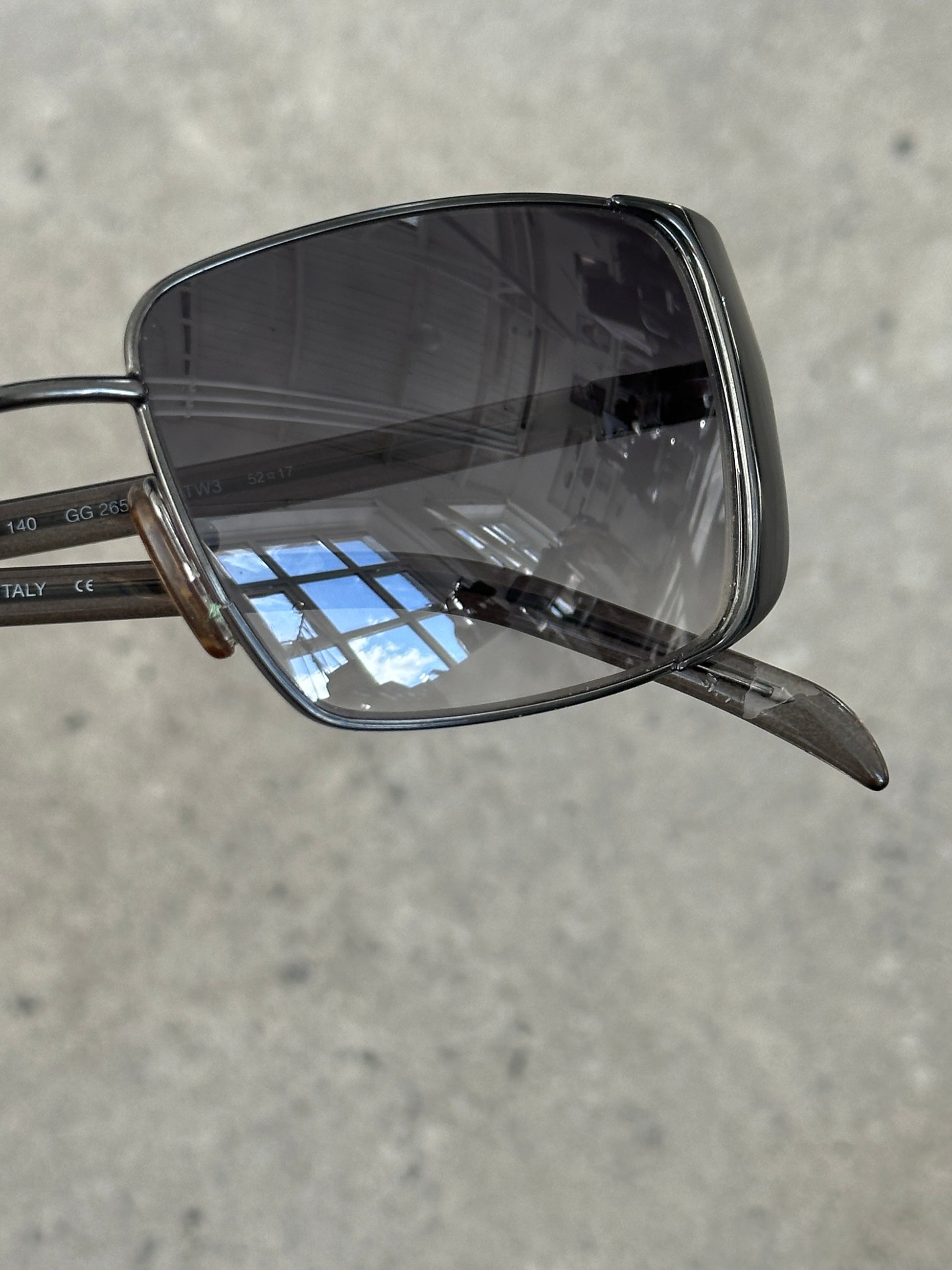 Gucci 2000s Rectangular Logo Sunglasses