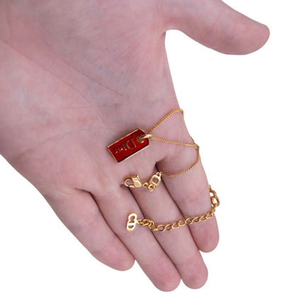 Vintage Dior Red Tag Charm Bracelet