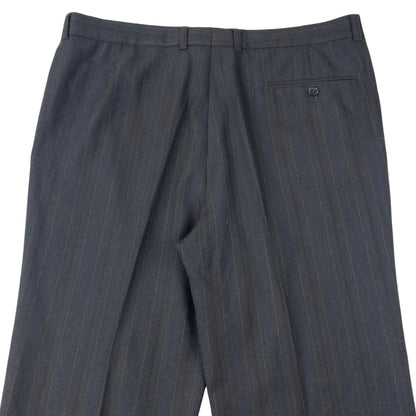 Vintage 80s YSL Yves Saint Laurent Jacket & Trousers Wool Suit Set Size XL | XL, Grey