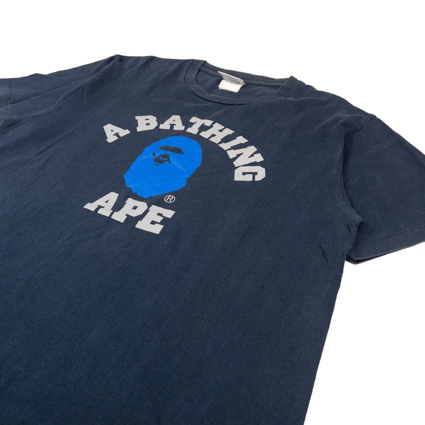 Vintage Bape College Logo T Shirt Size M