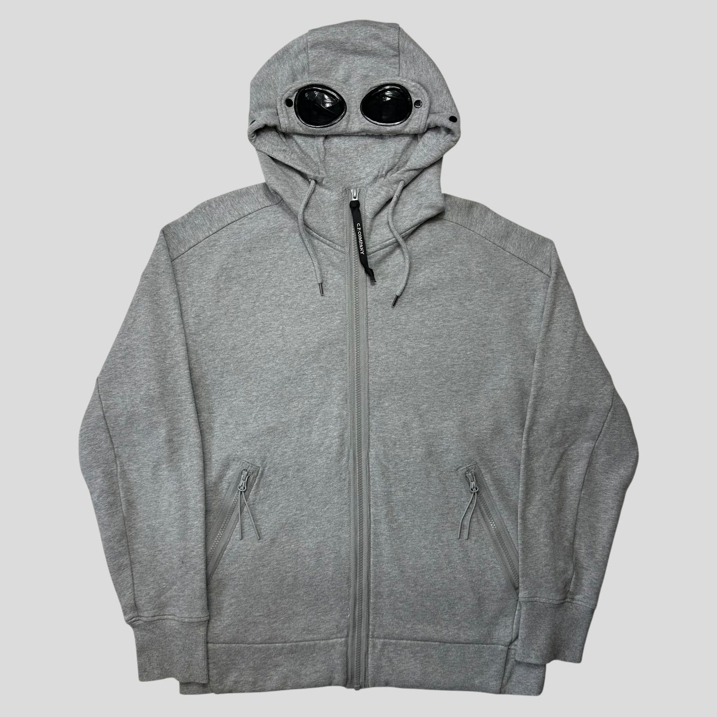 CP Company 2021 Goggle Hood Thick Zip-up Hoodie - L | Default Title, Grey