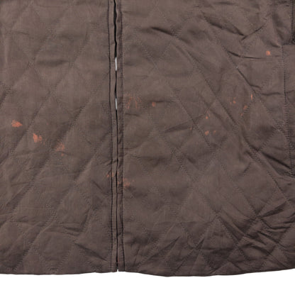 Vintage 2000s Burberry Nova Check Lined Fur Collar Quilted Jacket Womens Size L | Large, Brown