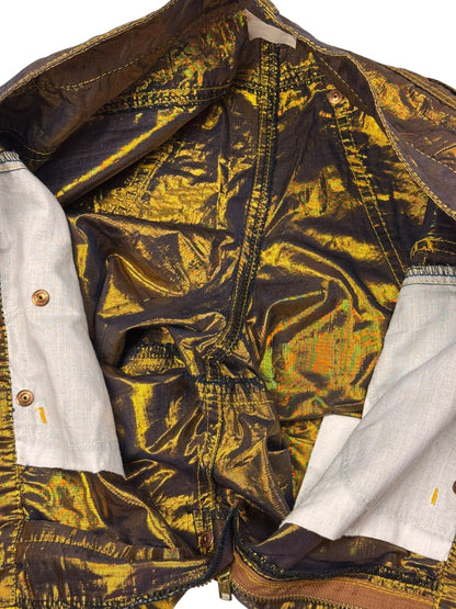 Jean Paul Gaultier c.F/W 1998 gold lamé trousers | 12, Gold