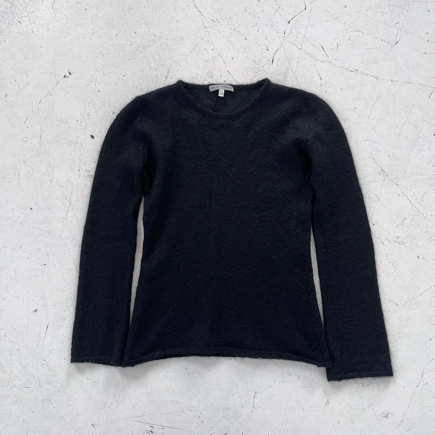 1990s emporio armani sheer mohair knit | Black, Black