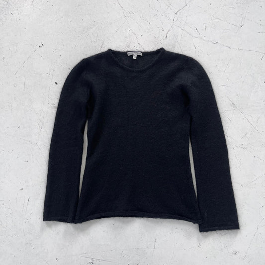 1990s emporio armani sheer mohair knit | Black, Black
