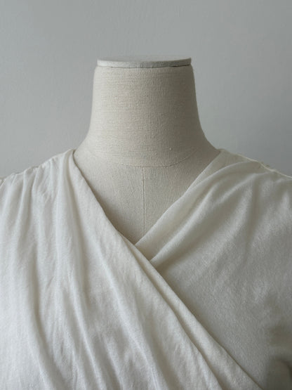 Ralph Lauren 2000s Cotton Wrap Top - L