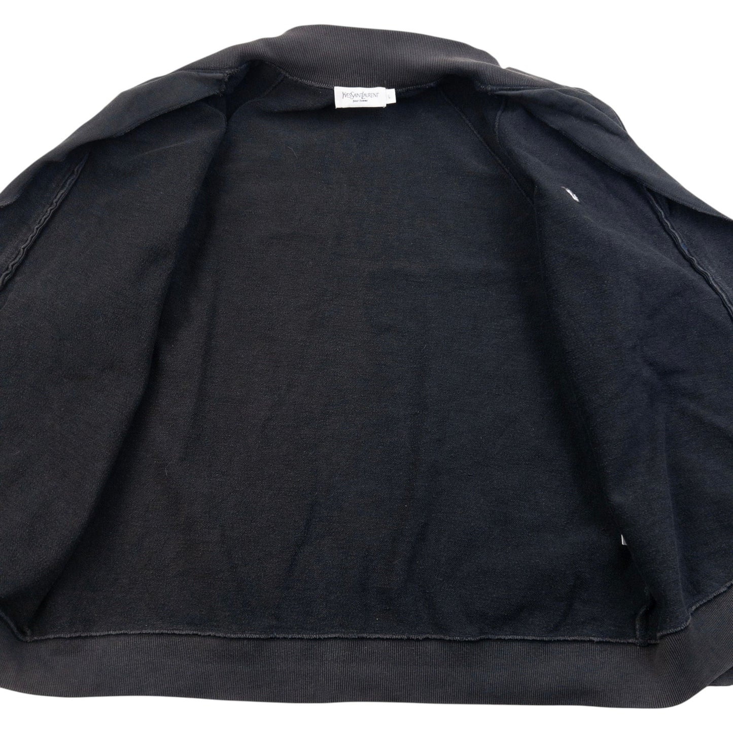 Vintage 2000s YSL Yves Saint Laurent Zip Up Sweatshirt Size L | Large, Grey