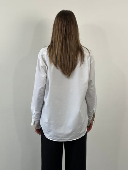 Yves Saint Laurent Pour Homme 1990s Cotton Logo Shirt - M/L