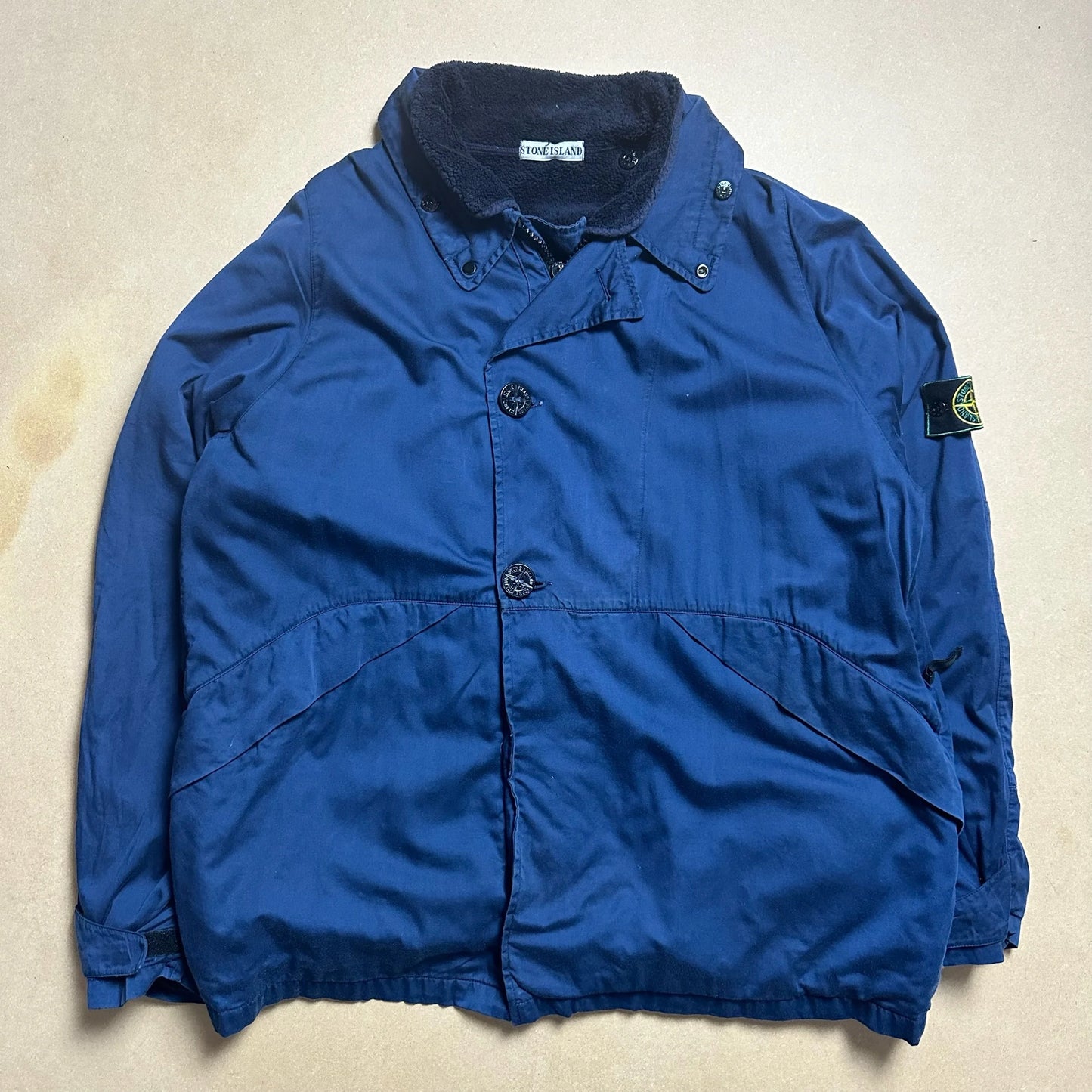 A/W 1996 Egyptian Blue Raso Gommato Dual Layer Coach Jacket