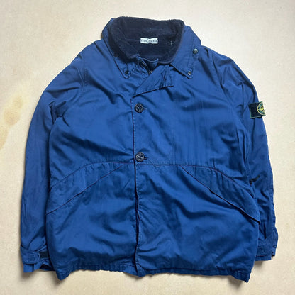 A/W 1996 Egyptian Blue Raso Gommato Dual Layer Coach Jacket