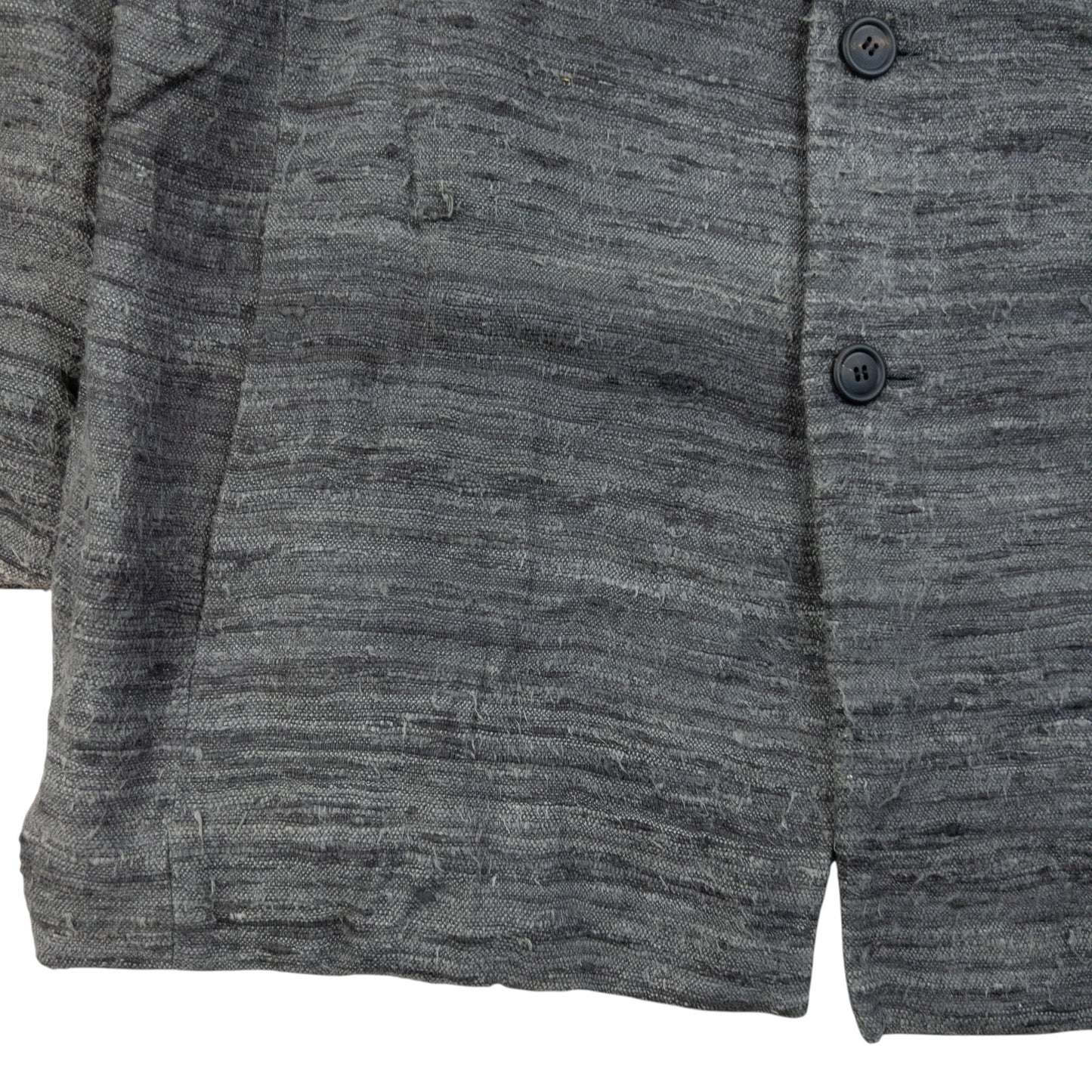 Vintage 2000s Issey Miyake Woven Blazer Jacket Size L | Large, Grey