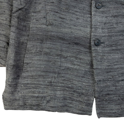 Vintage 2000s Issey Miyake Woven Blazer Jacket Size L | Large, Grey