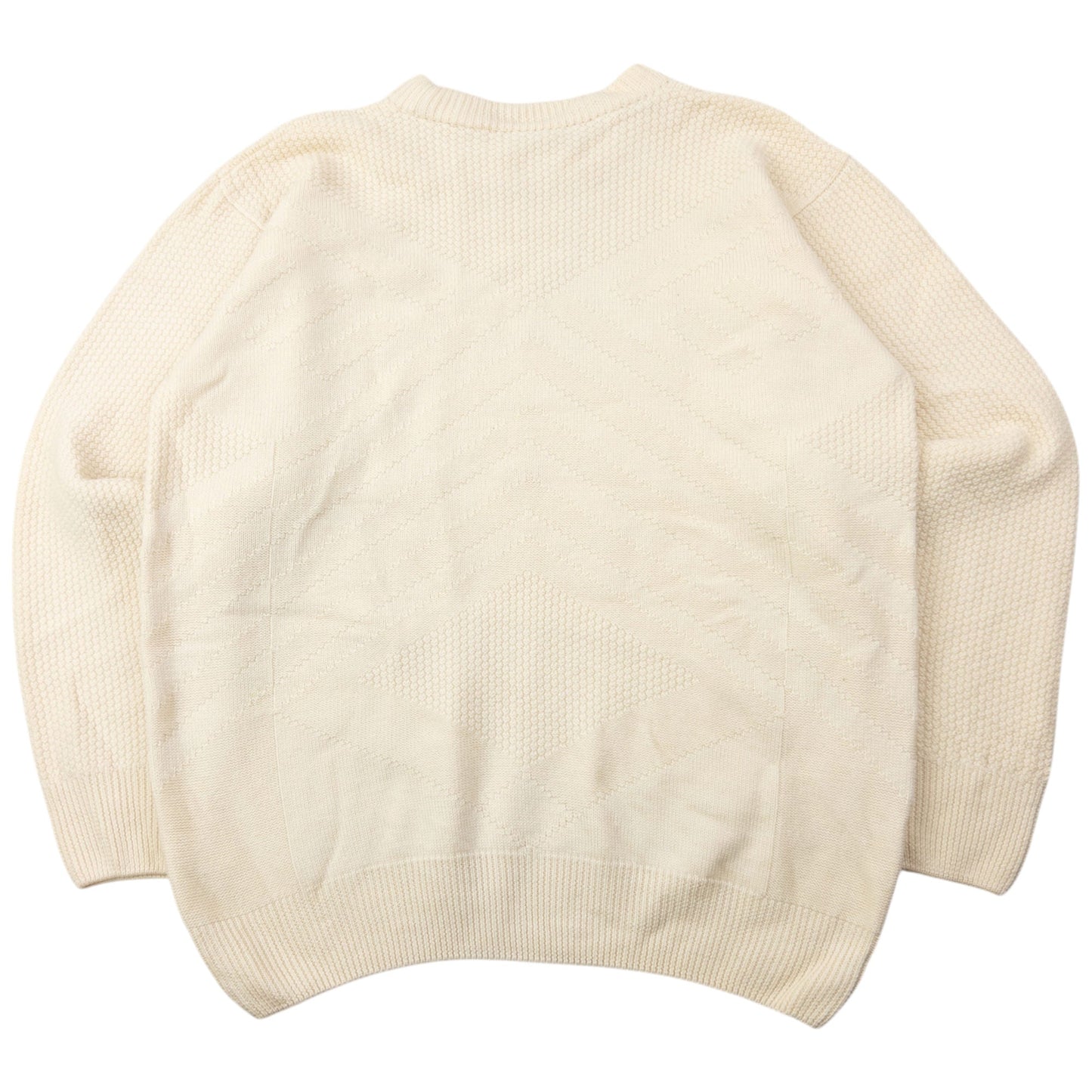 Vintage 90s Burberry Embroidered Wool Knit Jumper Womens Size S | Small, Cream