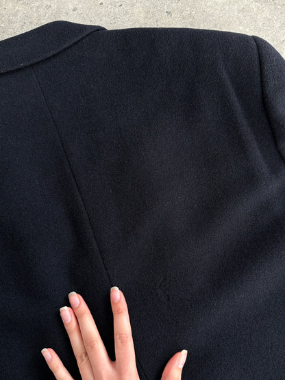 Pierre Cardin 1990s Wool Cashmere Double Breasted Floor Length Coat - XL