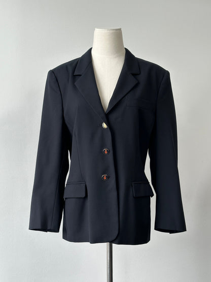 Max Mara Weekend 1990s Virgin Wool Bespoke Button Jacket - S