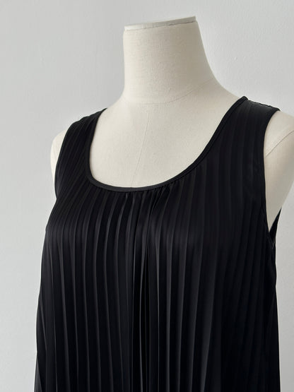 Donna Karan 2000s Sleeveless Pleated Midi Dress - XS-S