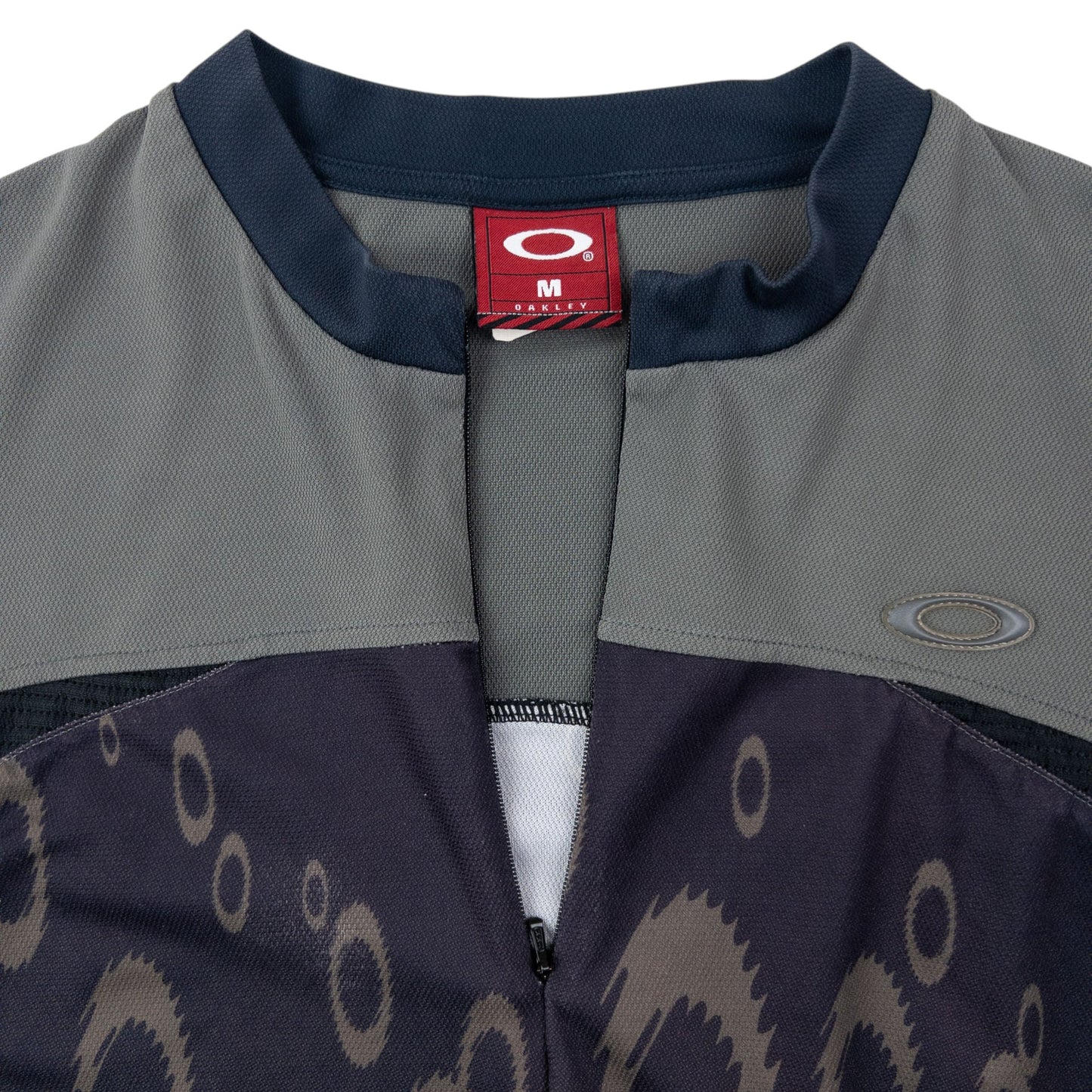 Vintage 90s Oakley Q Zip Cycling T Shirt Size M | Medium, Grey