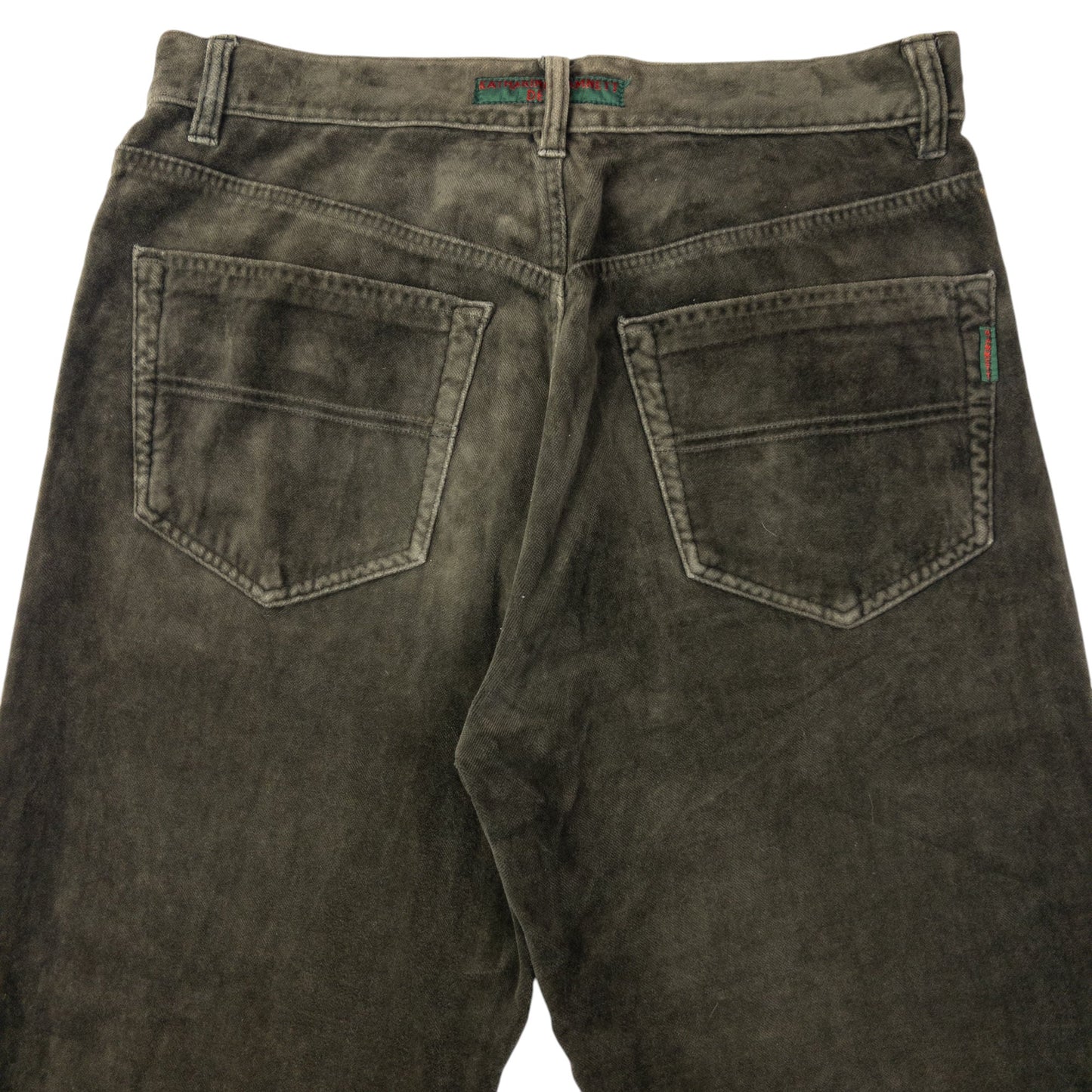 Vintage Katharine Hamnett Velour Trousers Size W30