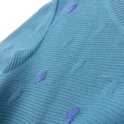 Vintage 80s Issey Miyake Wool Knit Jumper Womens Size M | Medium, Blue