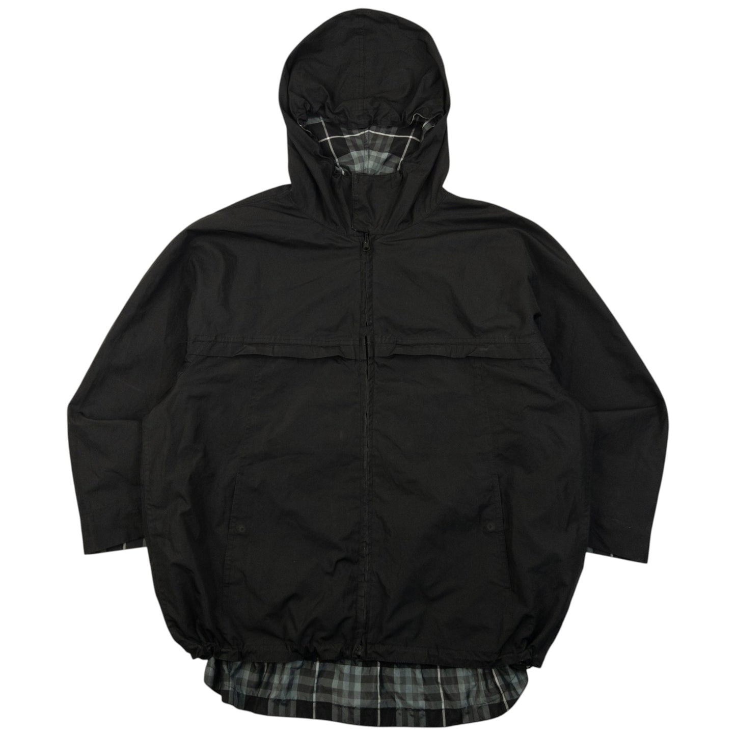 Vintage 2000s Burberry Nova Check Reversible Packable Jacket Size L | Large, Black