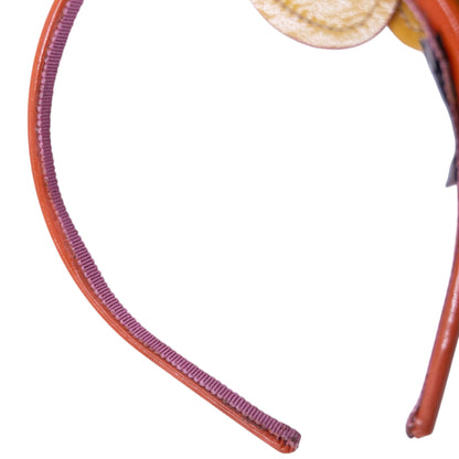 Vintage 2000s Miu Miu Vinyl Flower Headband | O/S, Orange