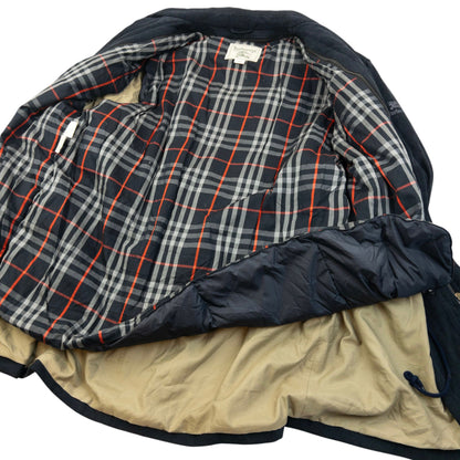 Vintage 90s Burberry Nova Check Lined Jacket Size L | Large, Navy