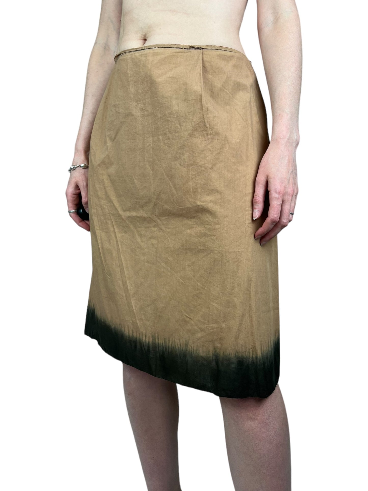 Prada S/S 2004 dip dye skirt