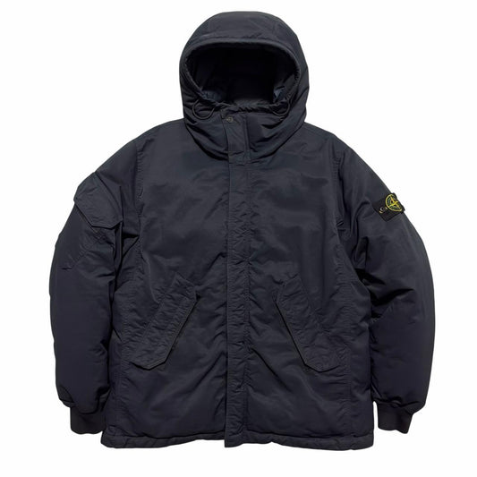 Stone Island Opaque Twill Down Jacket | Large, Dark Blue