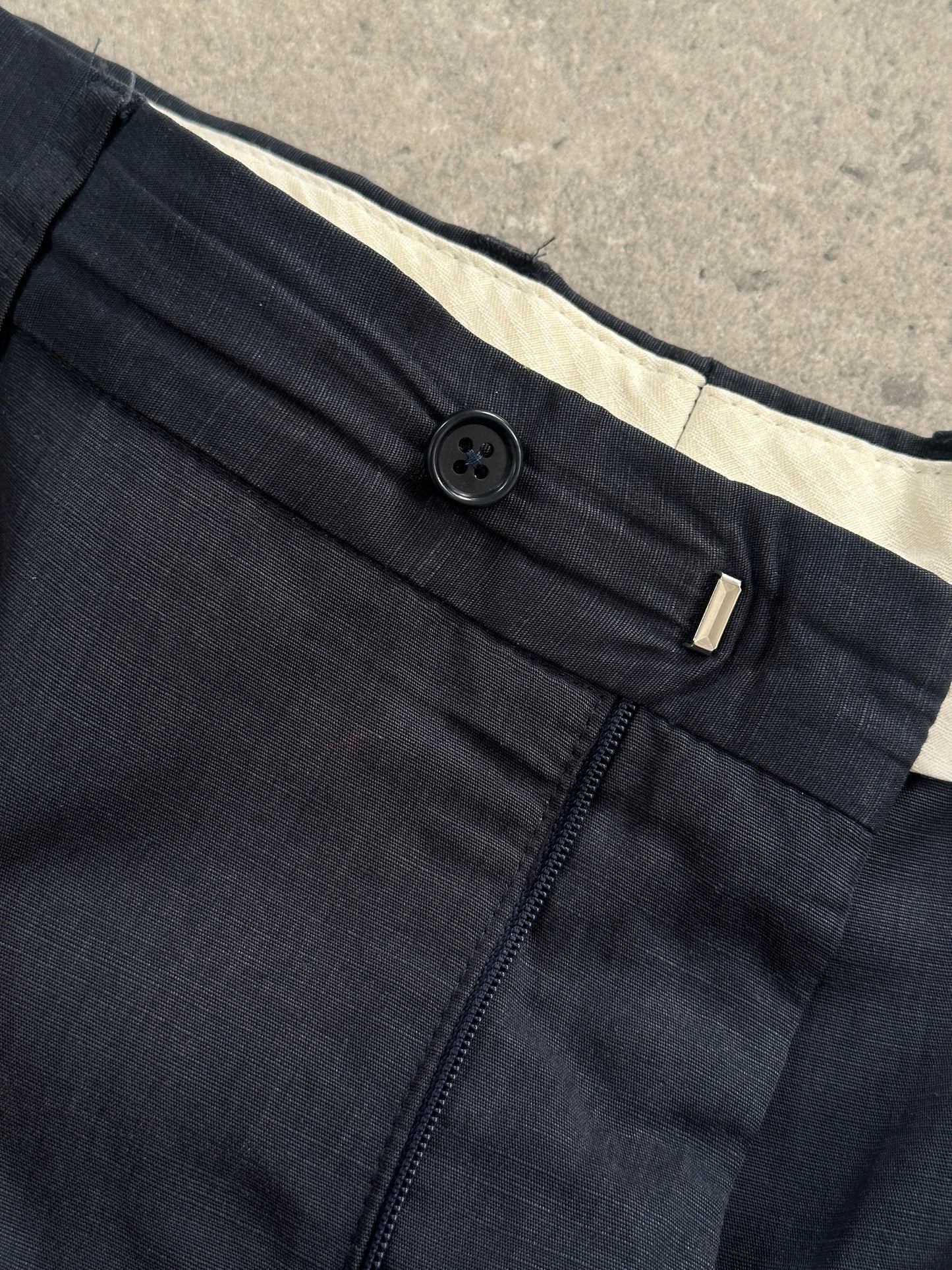 Vintage Linen Lyocel Single Breasted Suit - 40R/W32