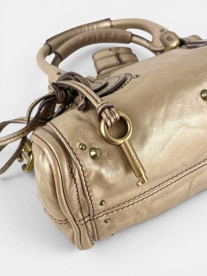2007 Chloe Paddington Gold Leather GHW Mini Handbag | O/S, Multicoloured
