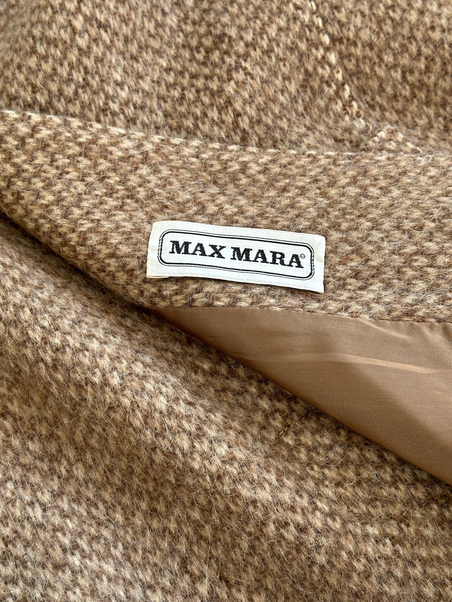 Max Mara Pure Wool Fuzzy Concealed Placket Coat - L