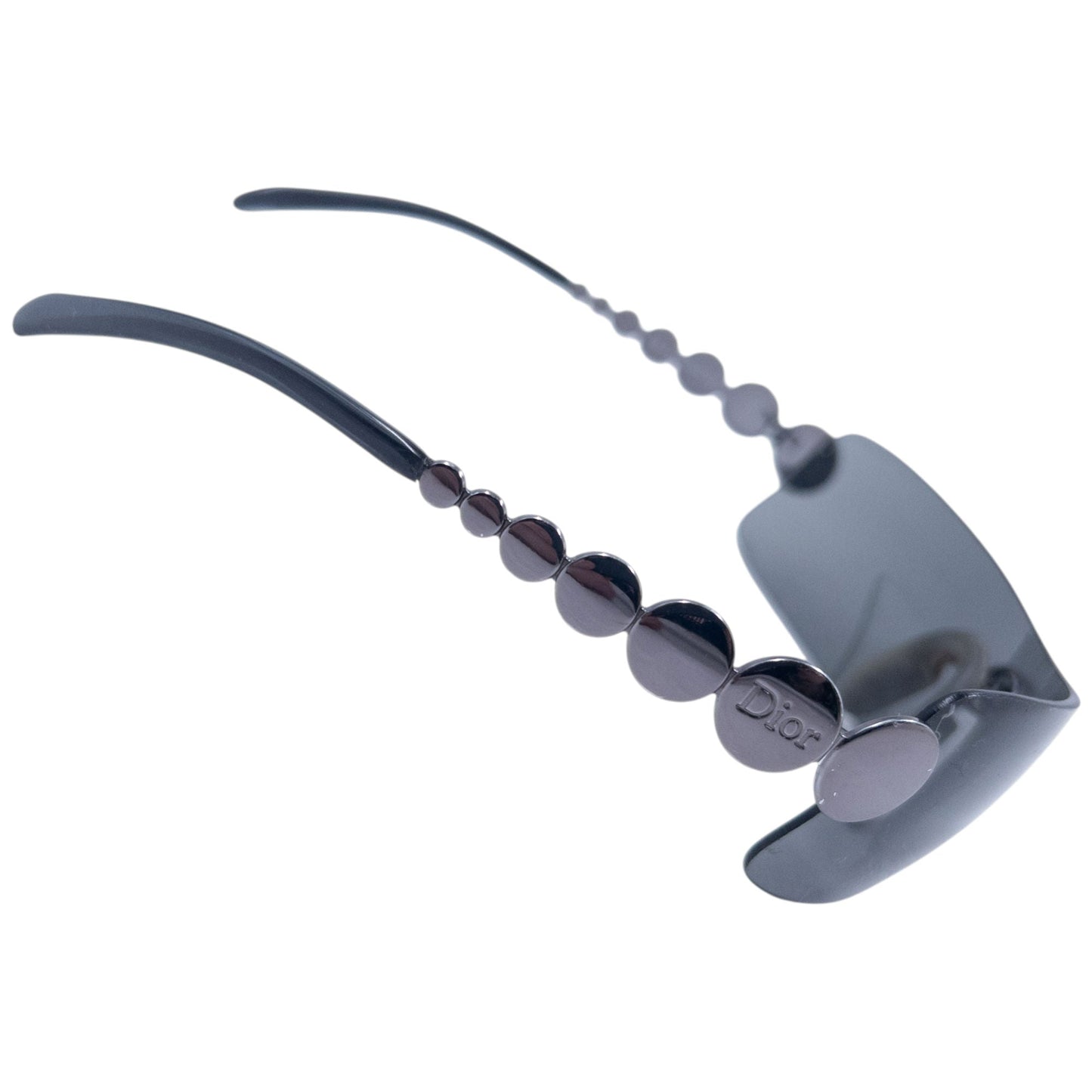 Vintage 2000s Dior Ruthenium Circle Frame Sunglasses | O/S, Grey