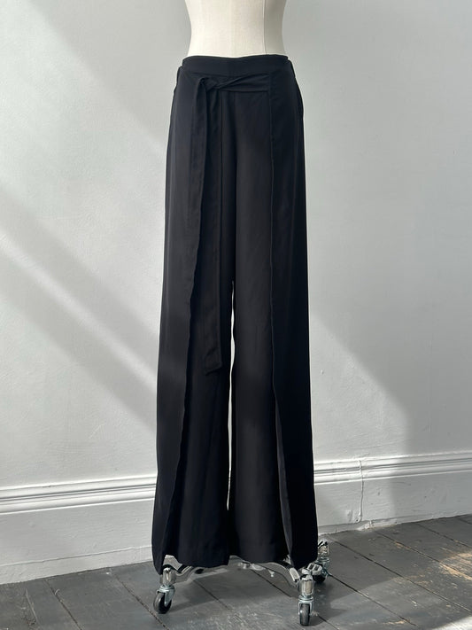 DKNY 2000s Wrap Overlay Wide Leg Trouser - W28-30