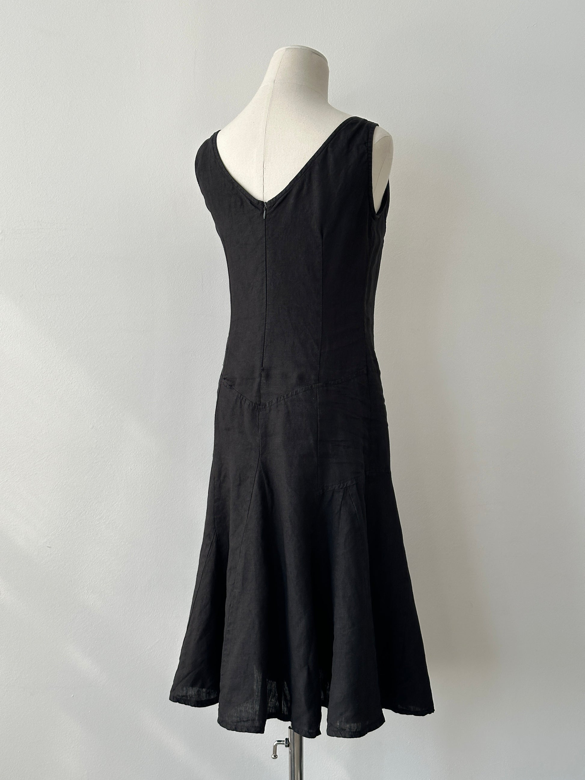 Italian Vintage 1990s Pure Linen Dress - S