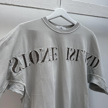 Stone Island Logo T-shirt in light grey (S) | Small, Grey