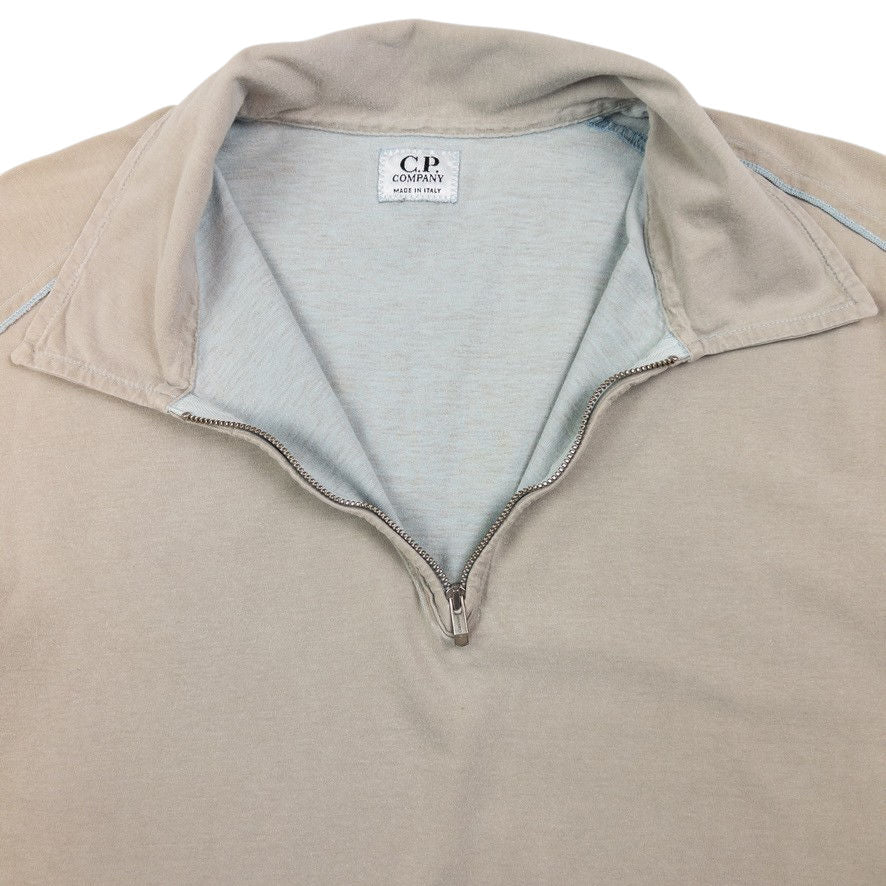 Vintage CP Company Q Zip Polo Shirt Size S