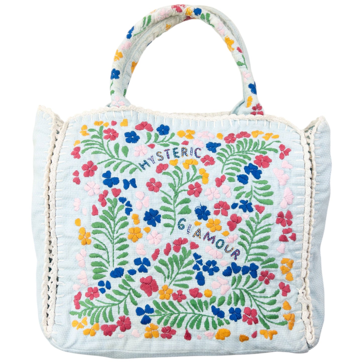 Vintage 90s Hysteric Glamour Embroidered Floral Handbag | O/S, Red