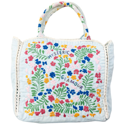 Vintage 90s Hysteric Glamour Embroidered Floral Handbag | O/S, Red