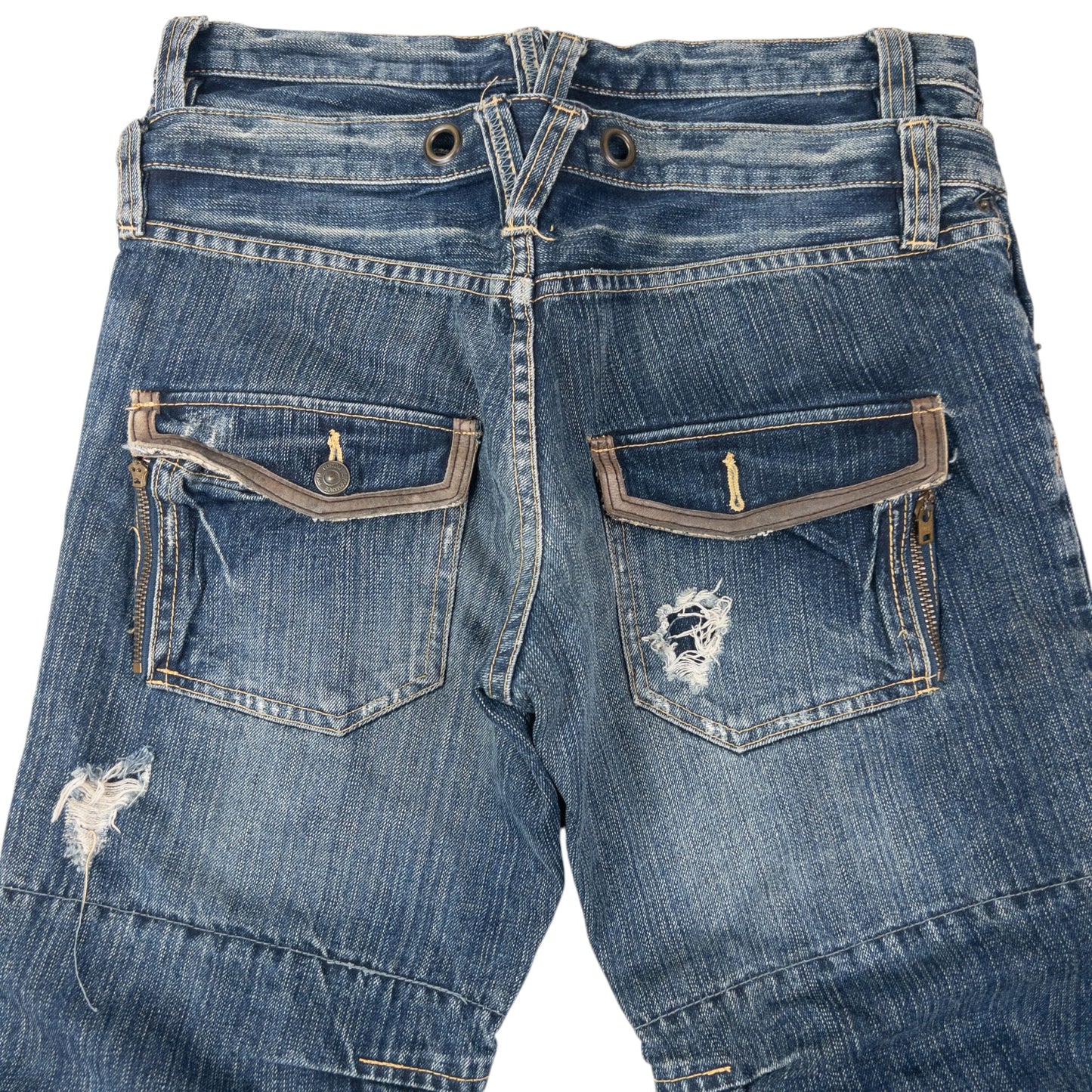 Vintage 2000s PPFM Layered Denim Jeans Size W32 | W32, Multicoloured
