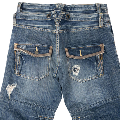 Vintage 2000s PPFM Layered Denim Jeans Size W32 | W32, Multicoloured