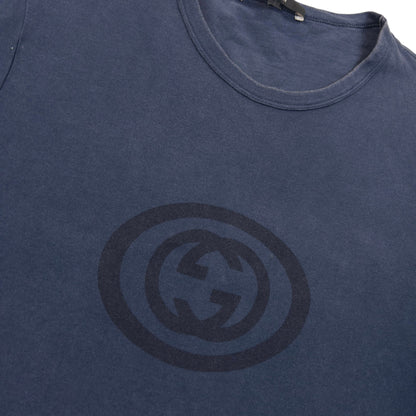 Vintage 2000s Gucci Logo T Shirt Size S | Small, Blue