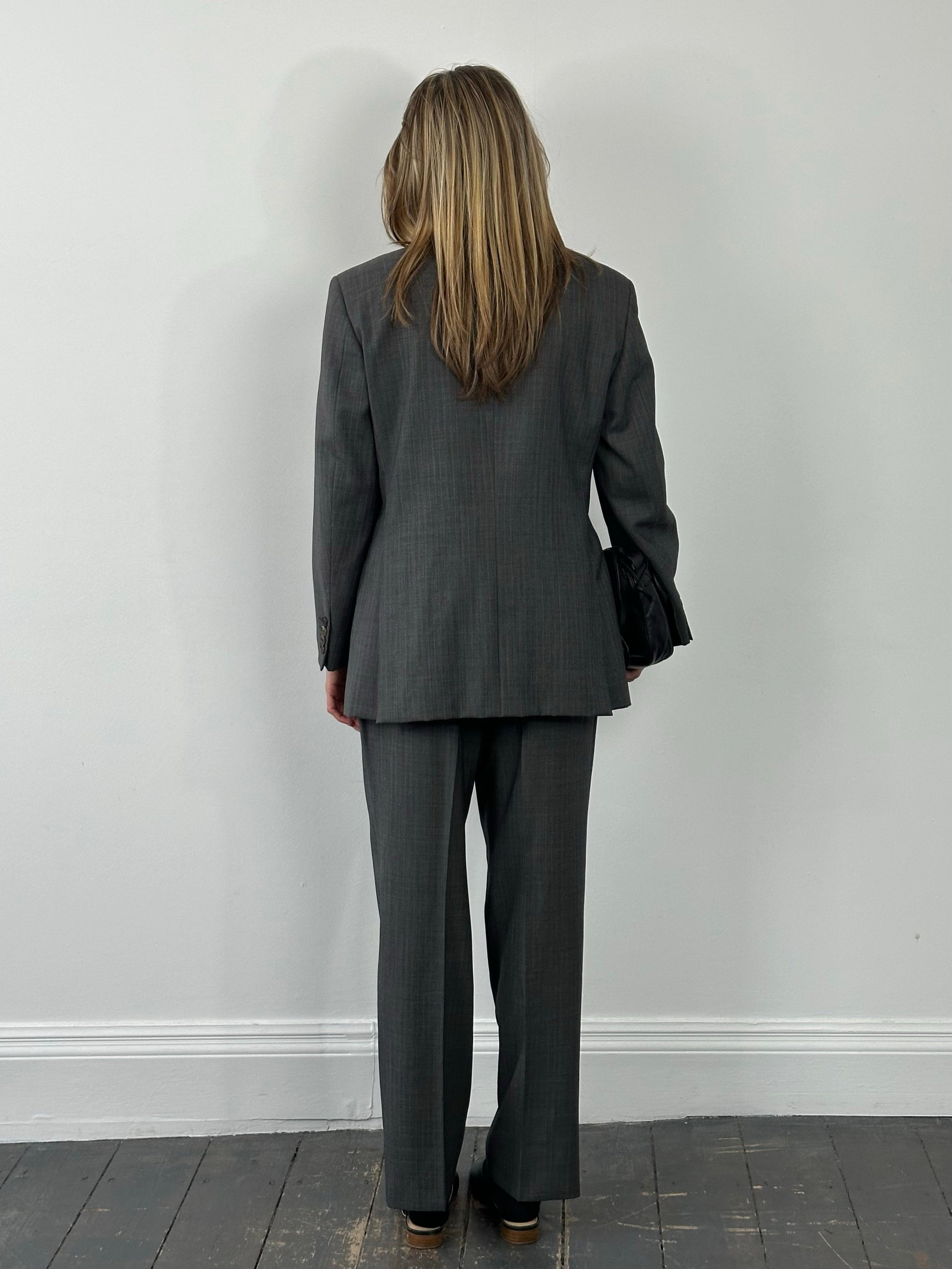 Burberry London 1990s Pure Wool Single Breasted Suit - 36S/M