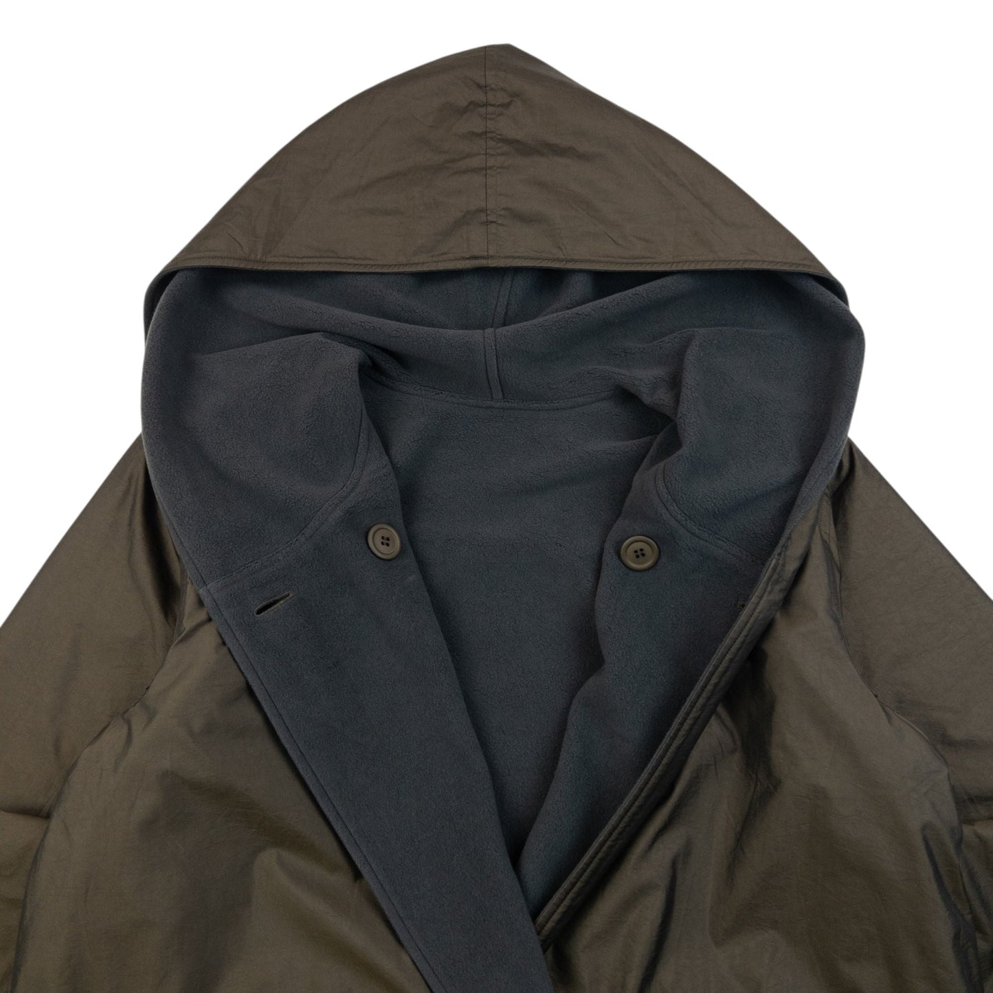 Vintage 2000s Issey Miyake Windcoat Reversible Fleece Rain Jacket Size M | Medium, Grey
