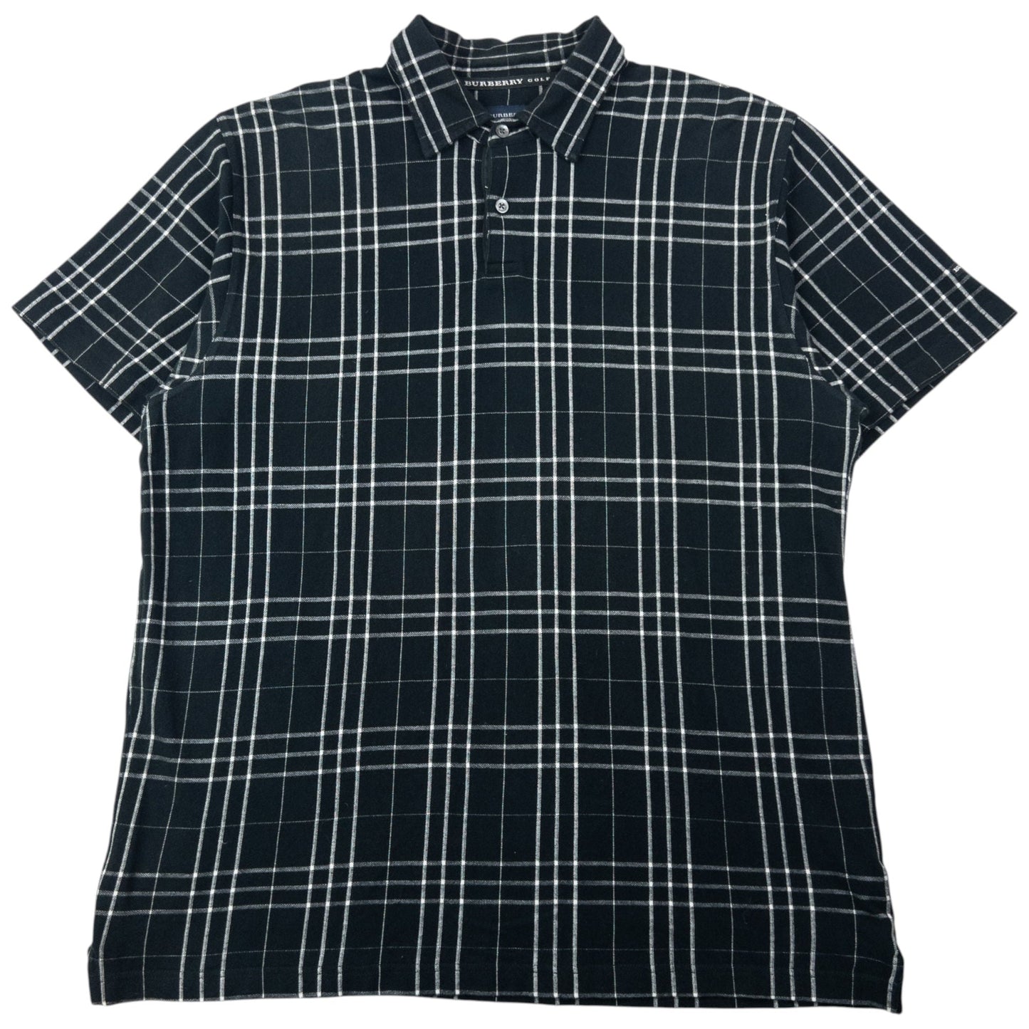 Vintage 2000s Burberry Golf Nova Check Polo Shirt Size L | Large, Black